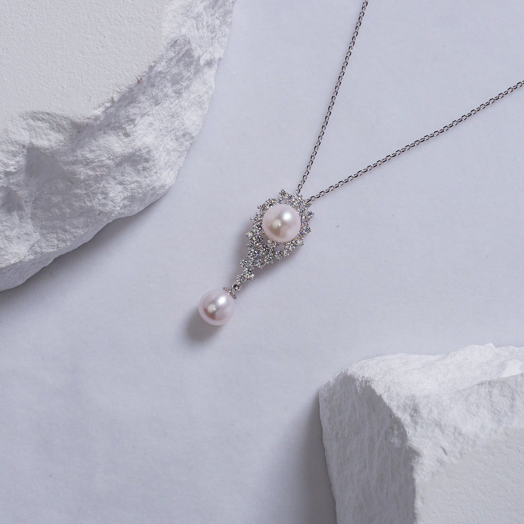 New Yorker Freshwater Pearl Necklace WN00518 | Wedding - PEARLY LUSTRE