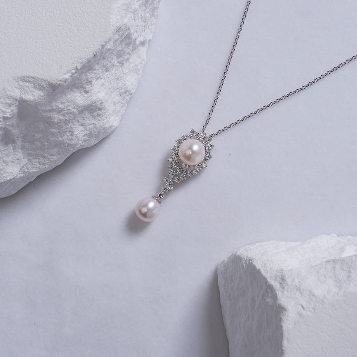 New Yorker Freshwater Pearl Necklace WN00518 | Wedding - PEARLY LUSTRE