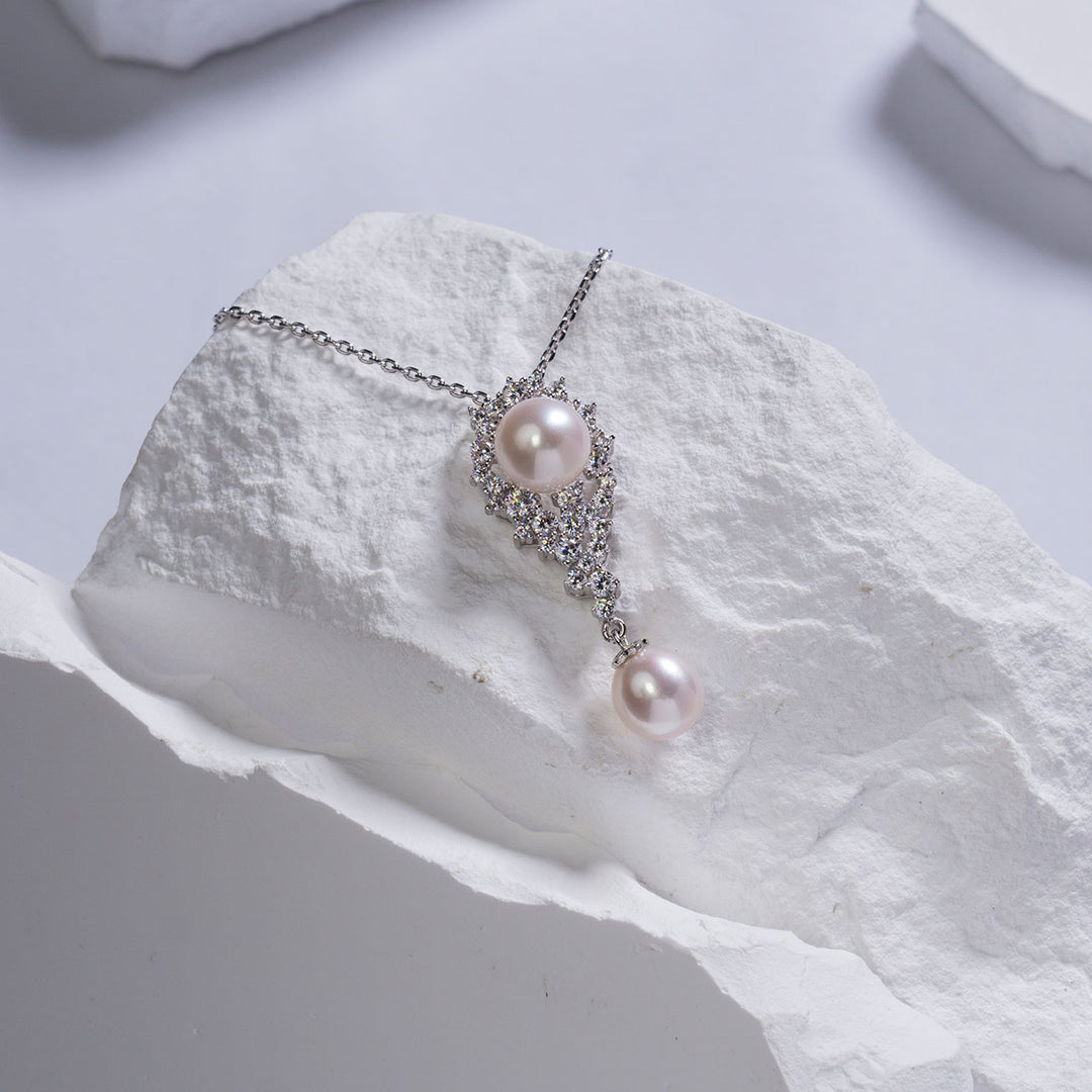 New Yorker Freshwater Pearl Necklace WN00518 | Wedding - PEARLY LUSTRE