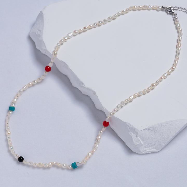 Keshi Freshwater Pearl Necklace WN00535 | Happy Summer - PEARLY LUSTRE