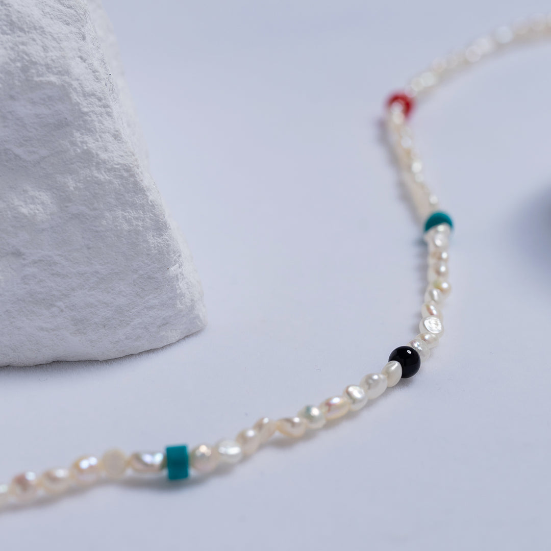 Keshi Freshwater Pearl Necklace WN00535 | Happy Summer - PEARLY LUSTRE