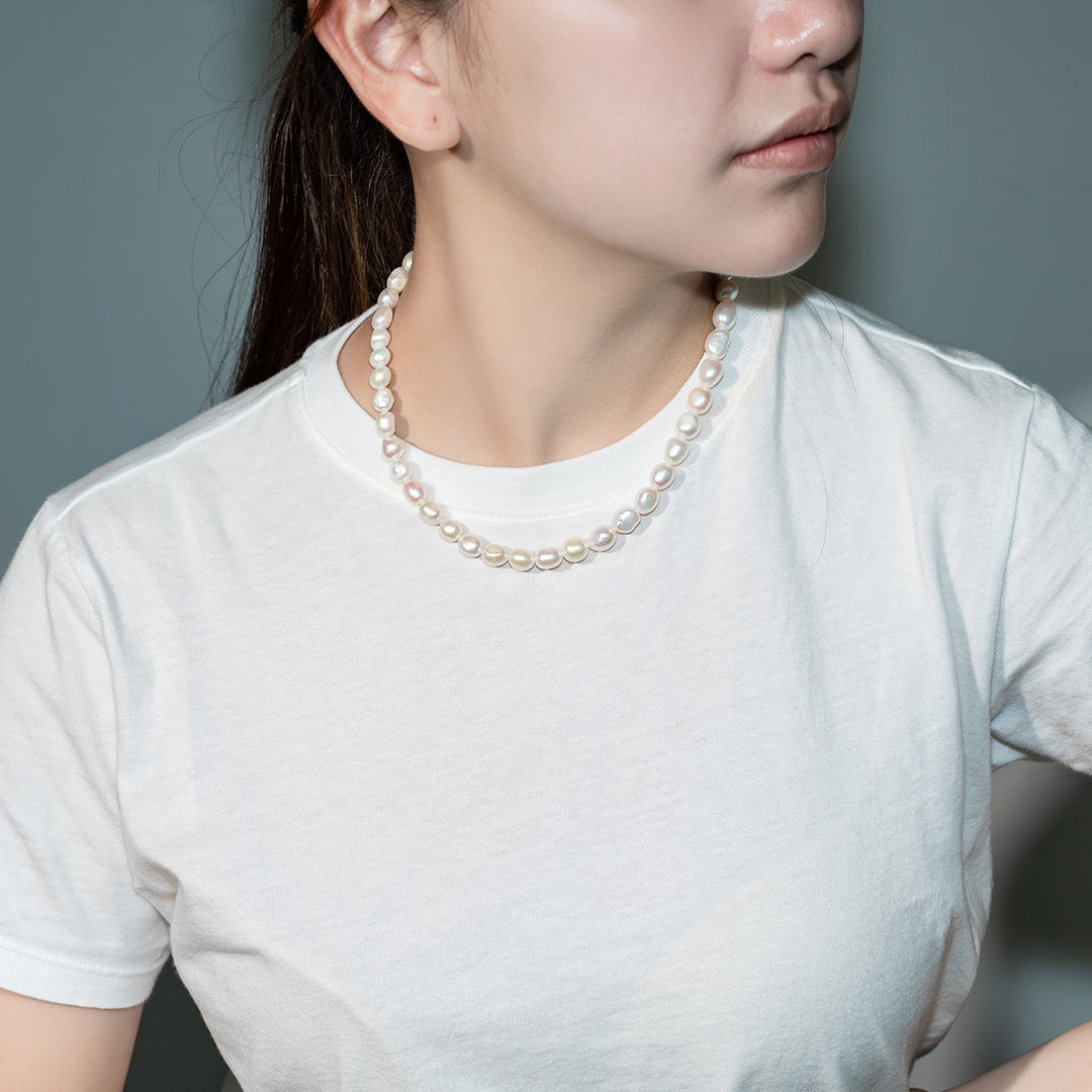 Baroque Pearl Necklace WN00536 | Rock - PEARLY LUSTRE