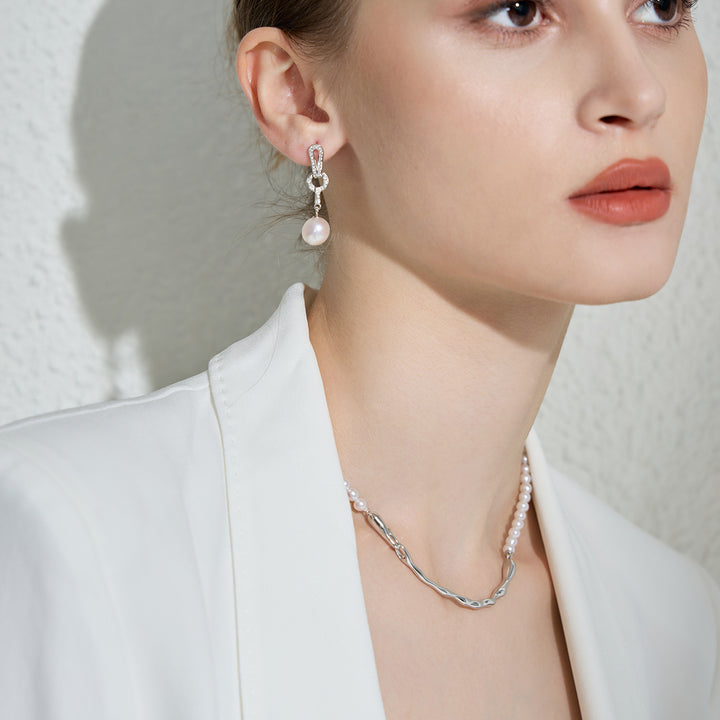 Elegant Freshwater Pearl Earrings WE00594 - PEARLY LUSTRE