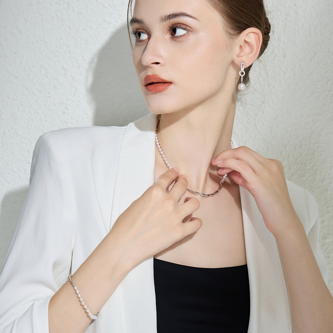 Elegant Freshwater Pearl Earrings WE00594 - PEARLY LUSTRE