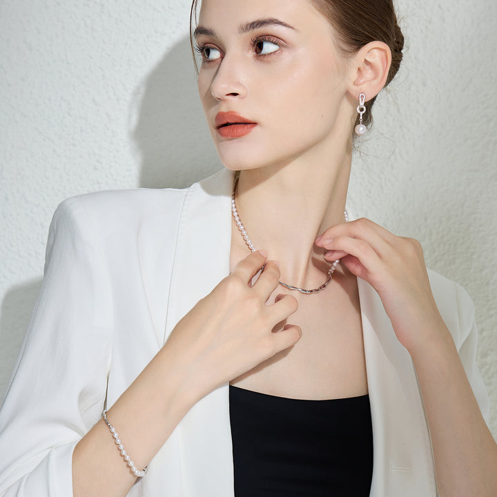 Elegant Freshwater Pearl Earrings WE00594 - PEARLY LUSTRE