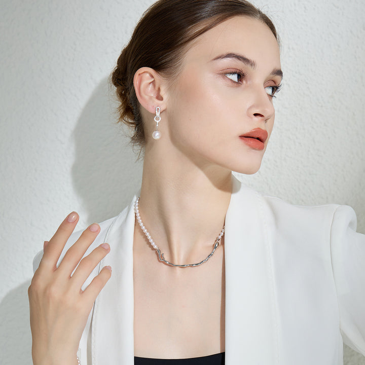 Elegant Freshwater Pearl Earrings WE00594 - PEARLY LUSTRE