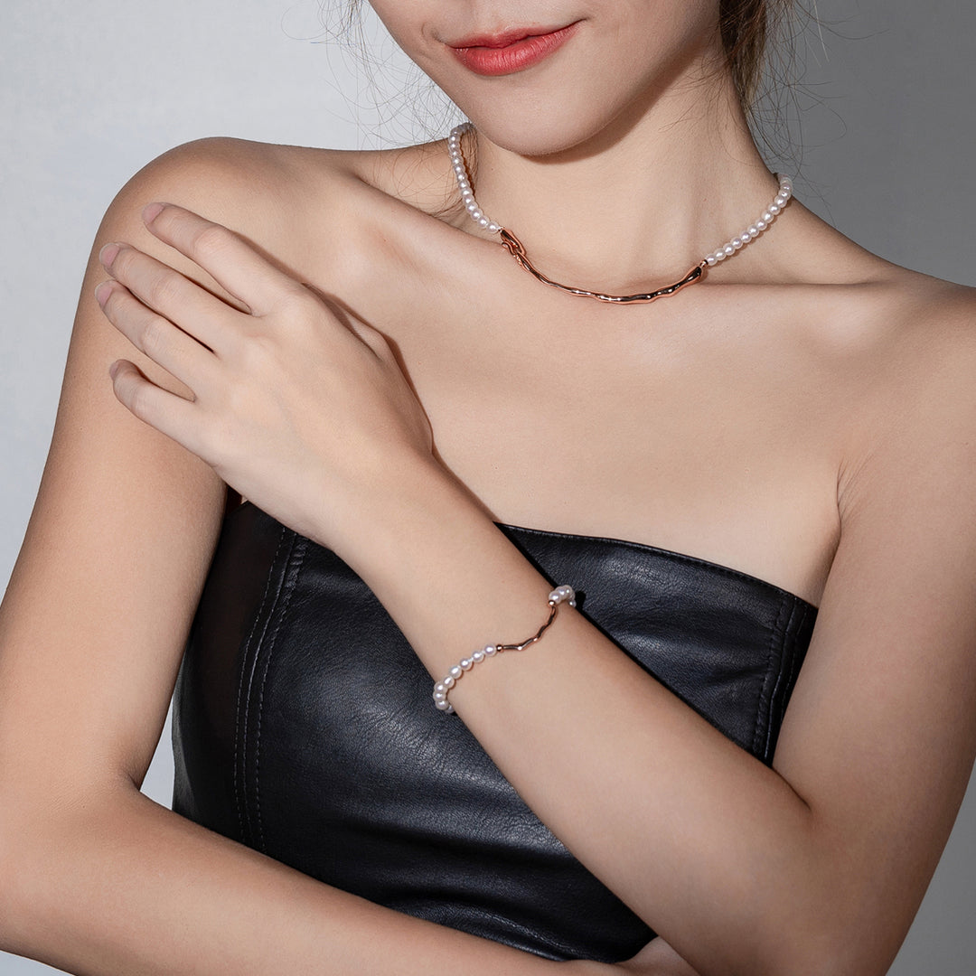 Freshwater Pearl Necklace WN00539 | Fluid - PEARLY LUSTRE