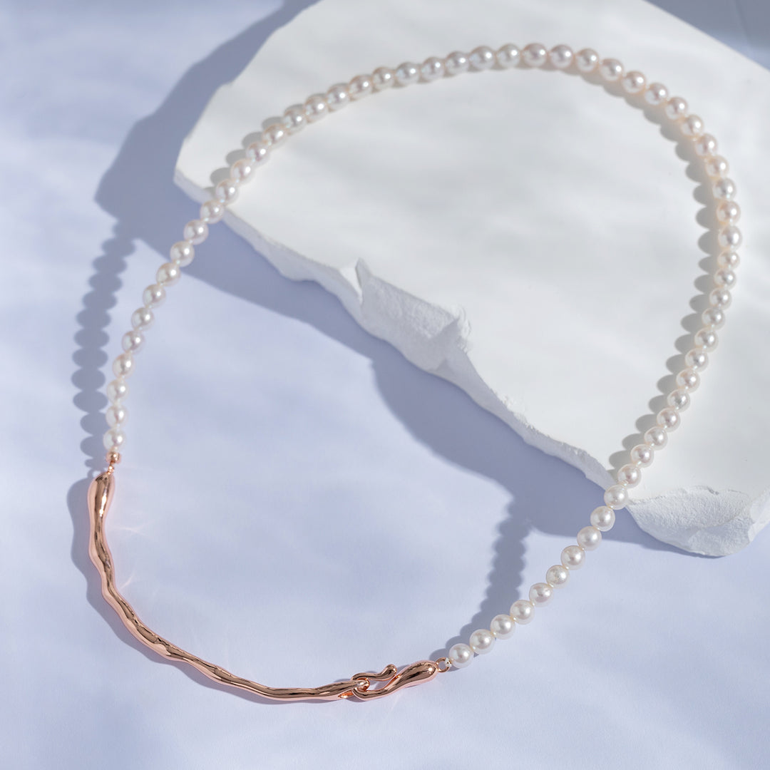 Freshwater Pearl Necklace WN00539 | Fluid - PEARLY LUSTRE