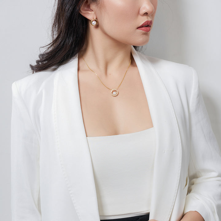 Elegant Freshwater Pearl Necklace WN00550 - PEARLY LUSTRE