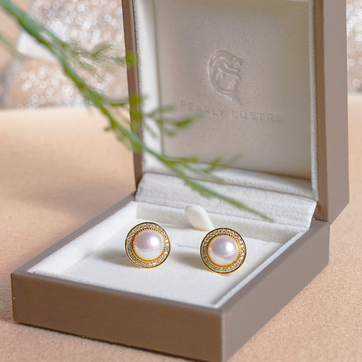 Elegant Freshwater Pearl Earrings WE00545 - PEARLY LUSTRE