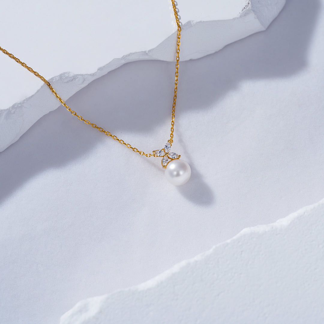 Top Grade Freshwater Pearl Necklace & Earrings Set WS00115 | EVERLEAF - PEARLY LUSTRE