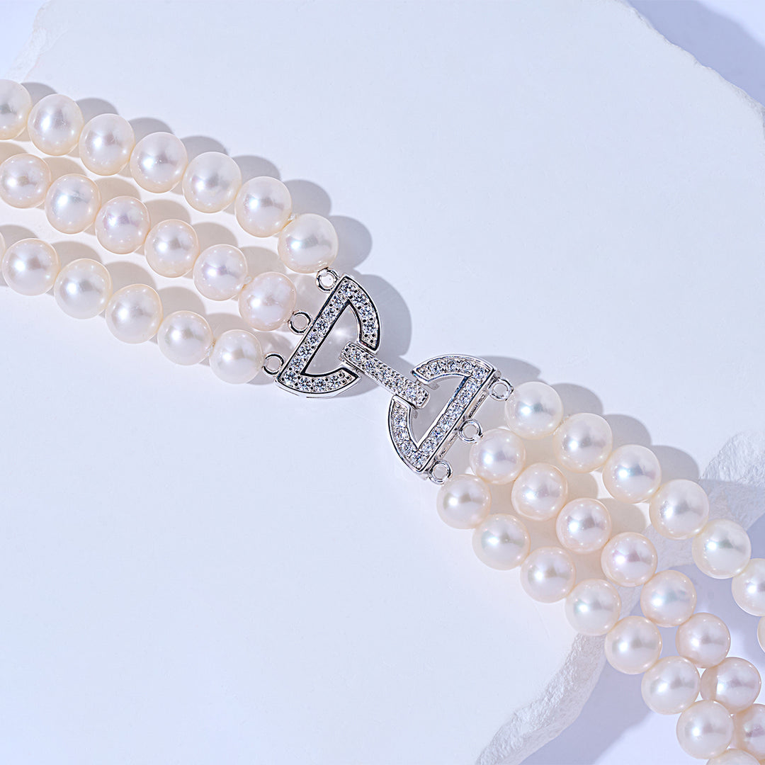 Top Lustre Freshwater Pearl Necklace WN00586 | CELESTE - PEARLY LUSTRE