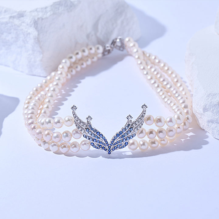 Top Lustre Freshwater Pearl Necklace WN00586 | CELESTE - PEARLY LUSTRE