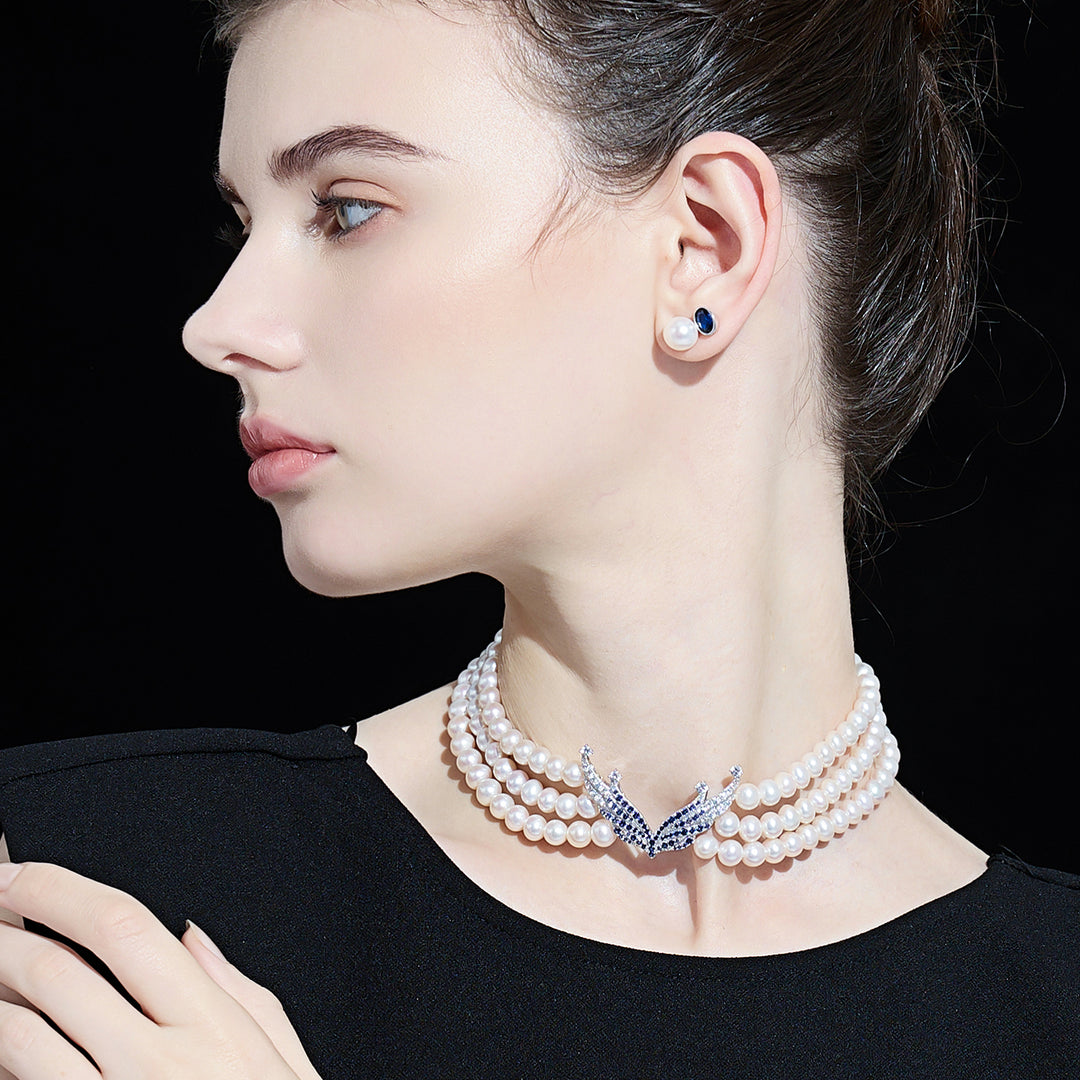 Top Grade Freshwater Pearl Earrings WE00682 | OCEAN - PEARLY LUSTRE