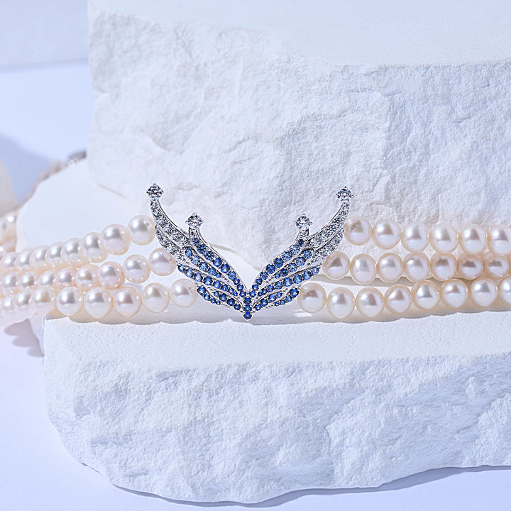 Top Lustre Freshwater Pearl Necklace WN00586 | CELESTE - PEARLY LUSTRE