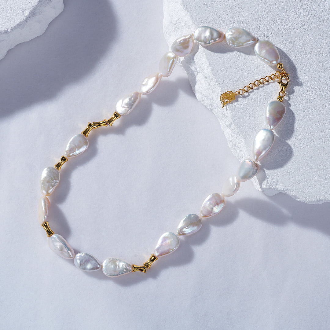 Top Lustre Freshwater Baroque Pearl Necklace WN00588 - PEARLY LUSTRE