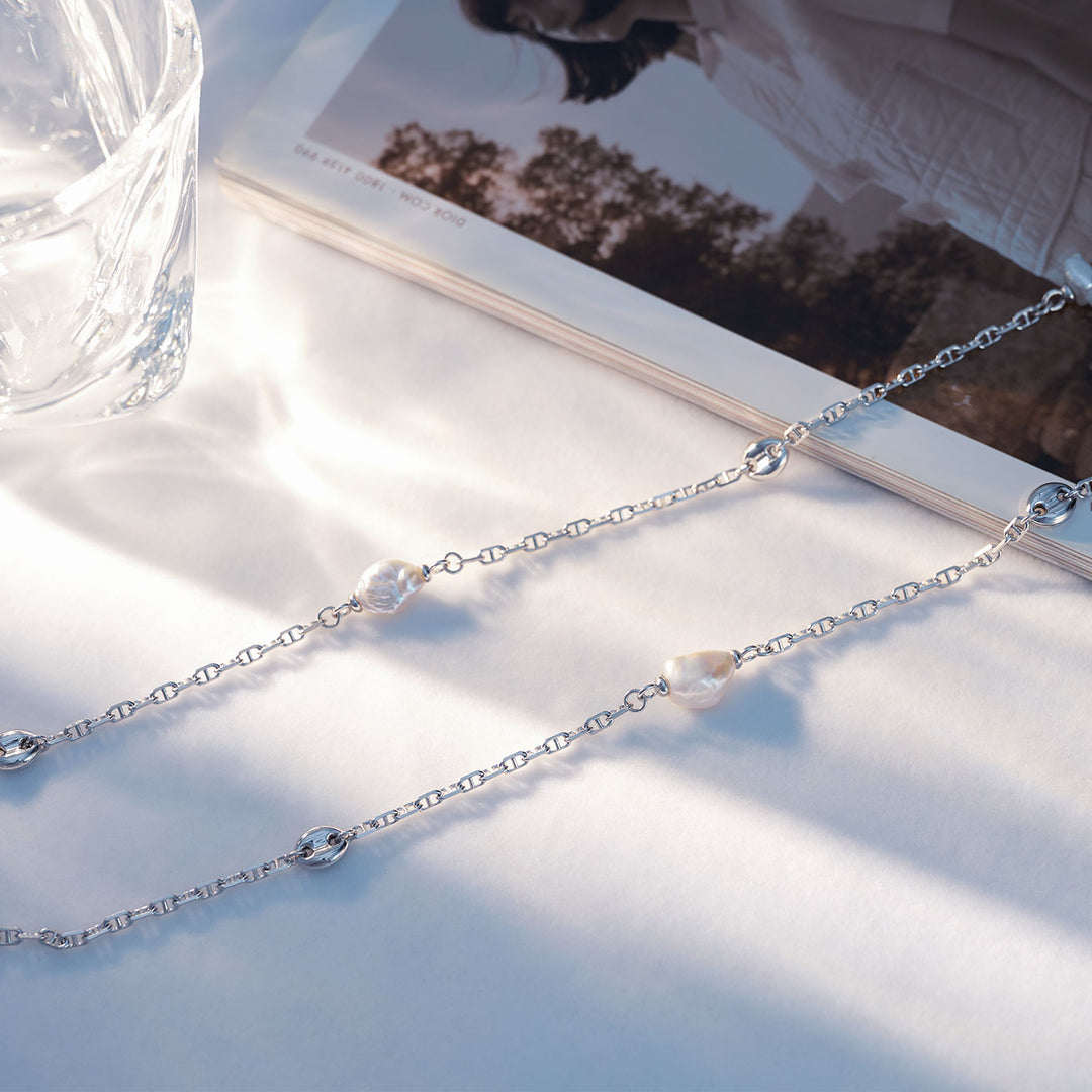 New Yorker Keshi Freshwater Pearl Necklace WN00603 - PEARLY LUSTRE