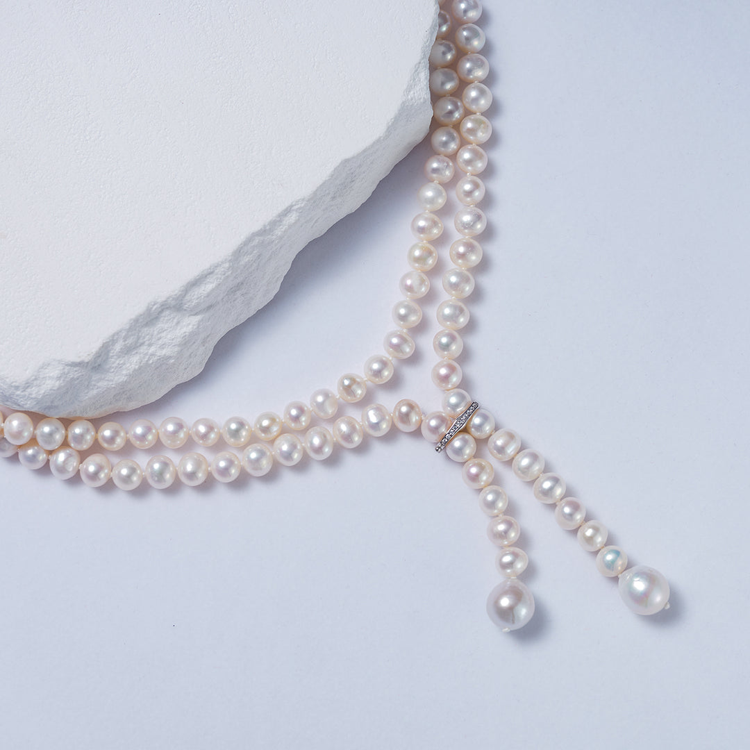 1.25Meter Elegant Freshwater Pearl Necklace WN00611 - PEARLY LUSTRE