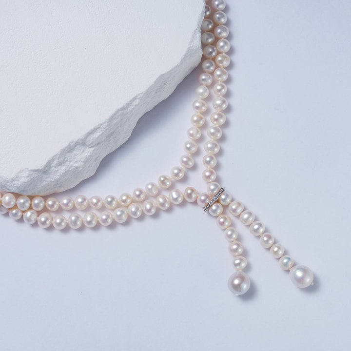 1.25Meter Elegant Freshwater Pearl Necklace WN00611 - PEARLY LUSTRE
