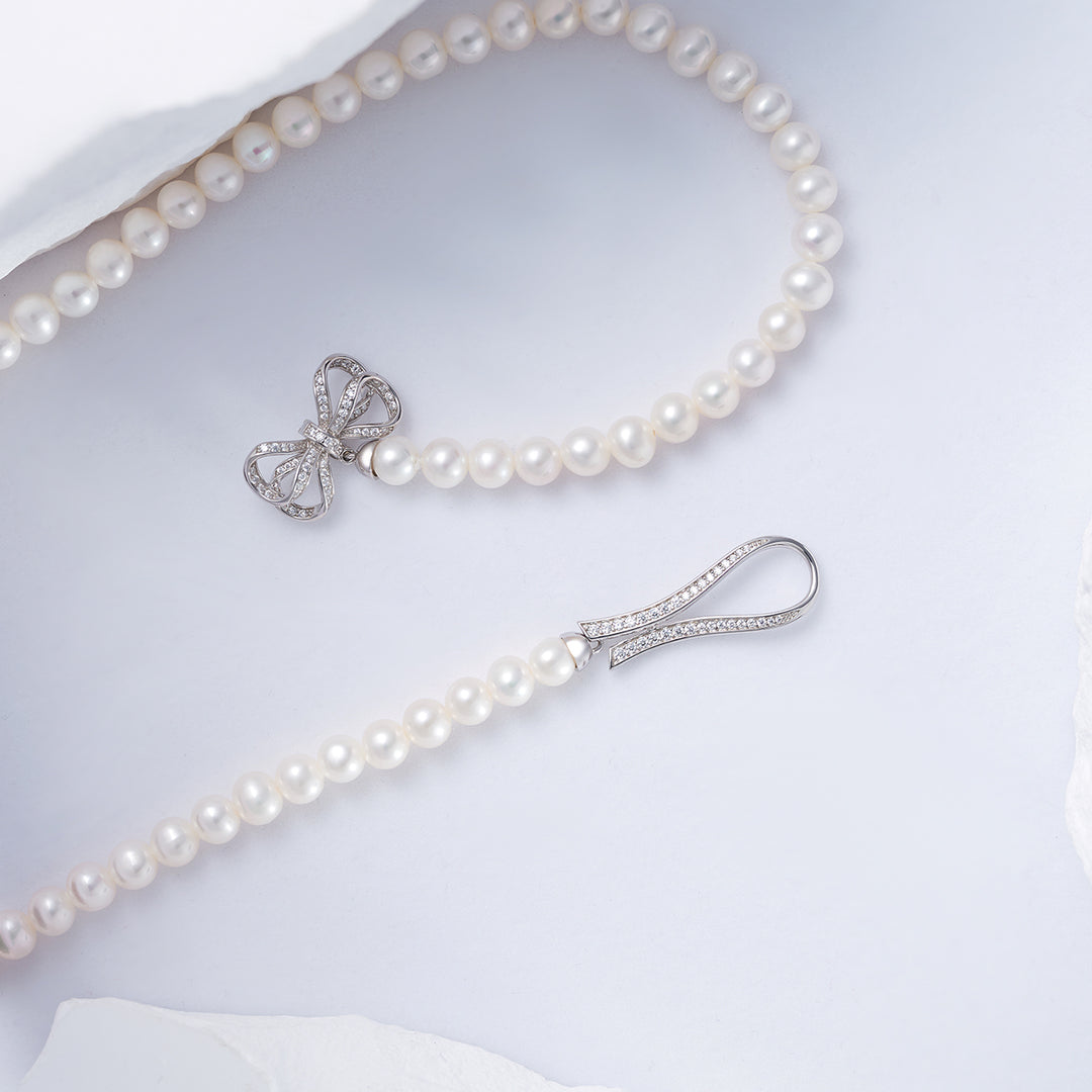 Top Lustre Freshwater Pearl Necklace WN00614 - PEARLY LUSTRE