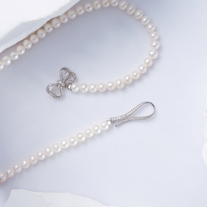 Top Lustre Freshwater Pearl Necklace WN00614 - PEARLY LUSTRE
