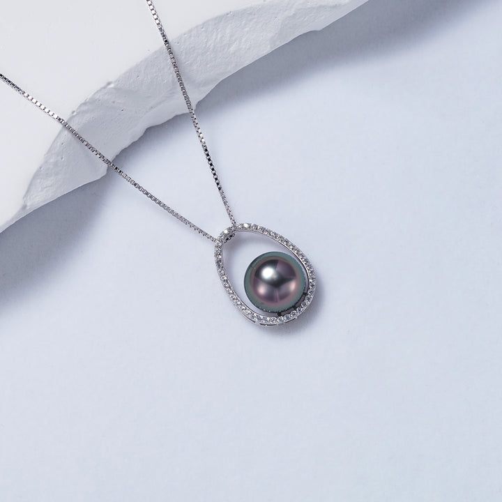 Elegant Tahitian Pearl Necklace WN00618 - PEARLY LUSTRE