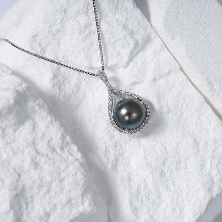 Elegant Tahitian Pearl Necklace WN00619 - PEARLY LUSTRE