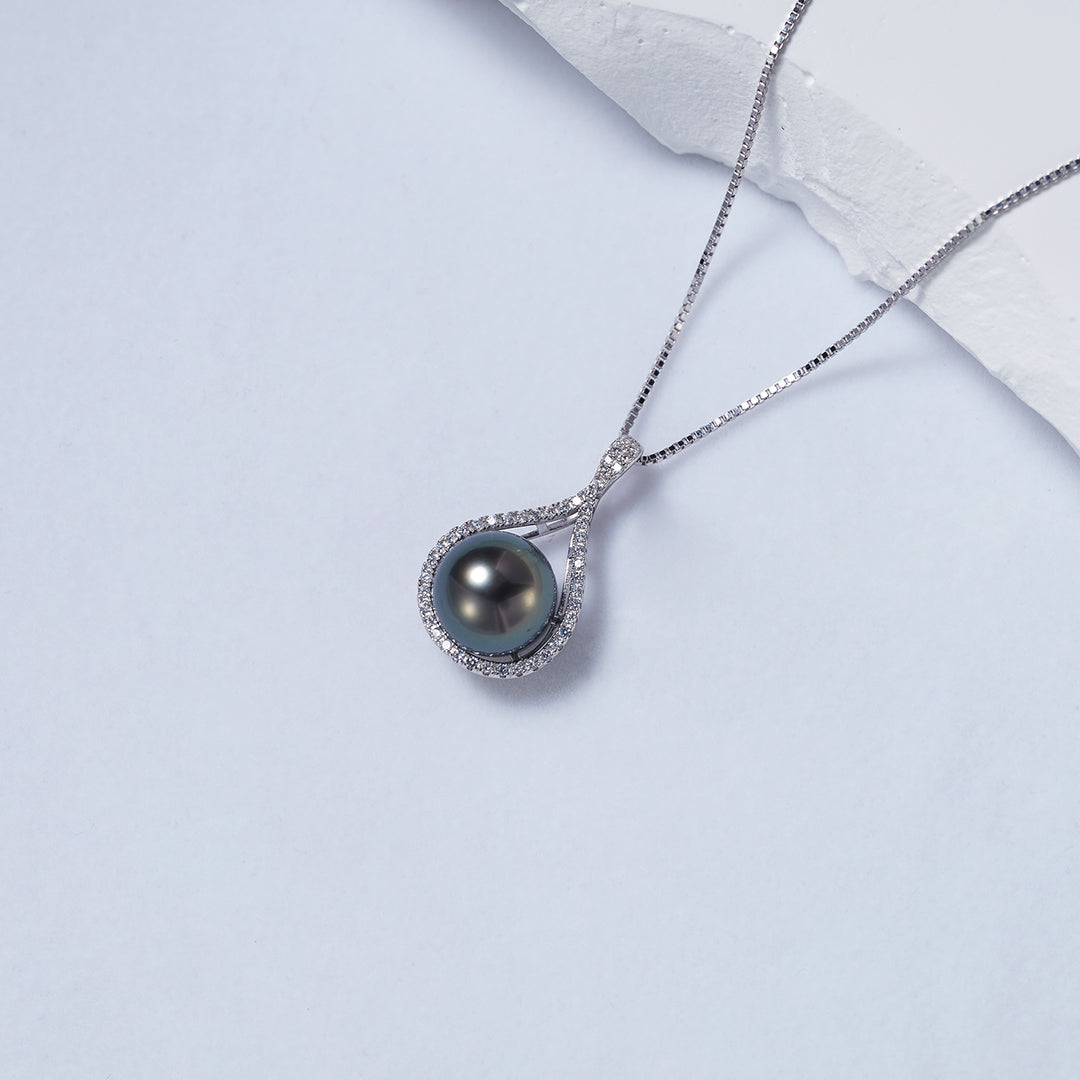 Elegant Tahitian Pearl Necklace WN00619 - PEARLY LUSTRE