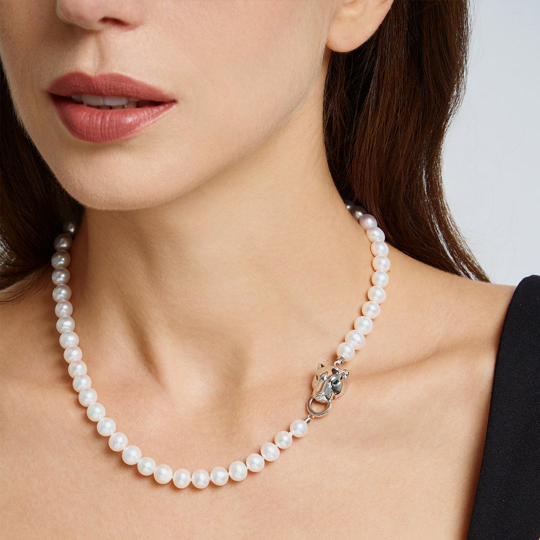 Top Lustre Freshwater Pearl Necklace WN00648 | SAFARI - PEARLY LUSTRE