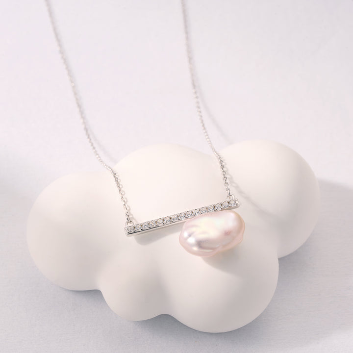 Baroque Pearl Necklace WN00672 | CLOUD - PEARLY LUSTRE