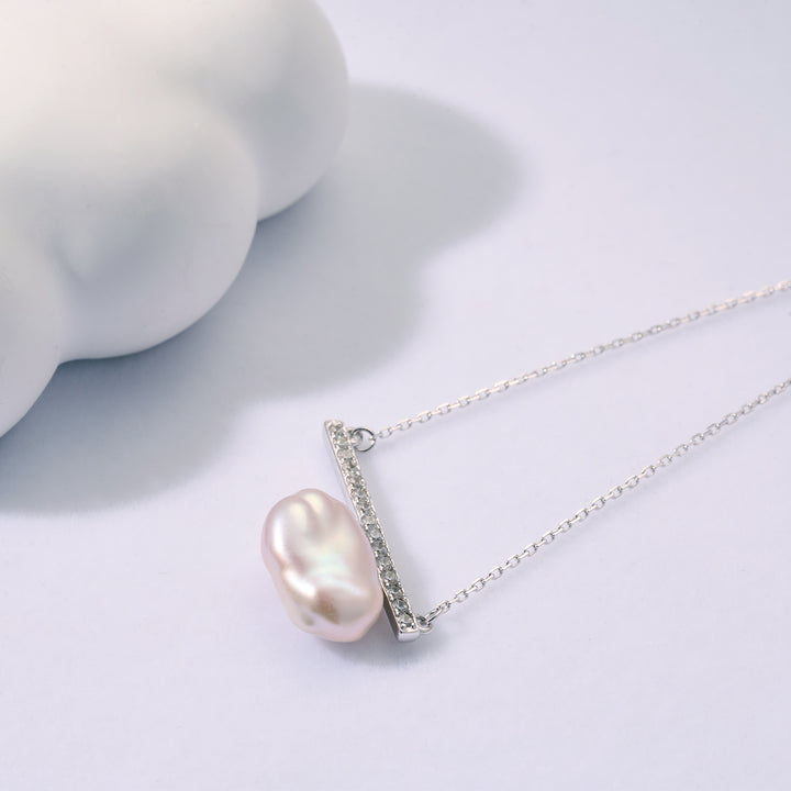 Baroque Pearl Necklace WN00672 | CLOUD - PEARLY LUSTRE
