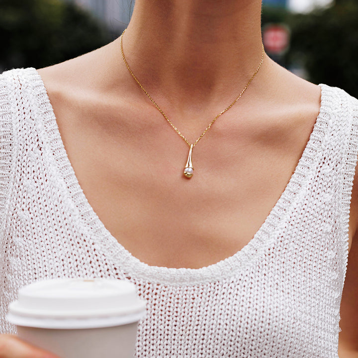 Top Grade Freshwater Pearl Necklace WN00687 | FLUID - PEARLY LUSTRE