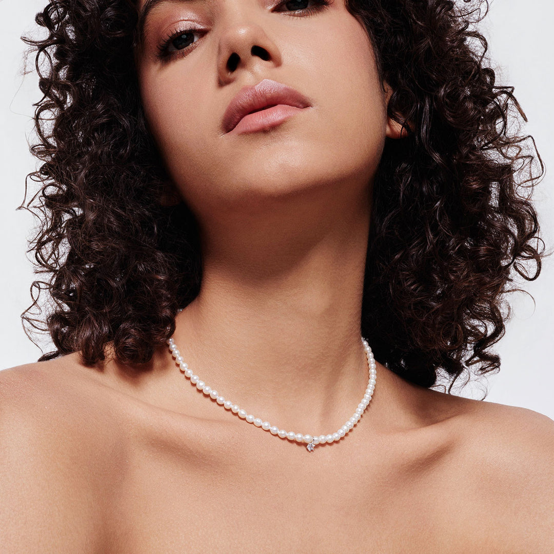 New Yorker Freshwater Pearl Necklace WN00695 - PEARLY LUSTRE