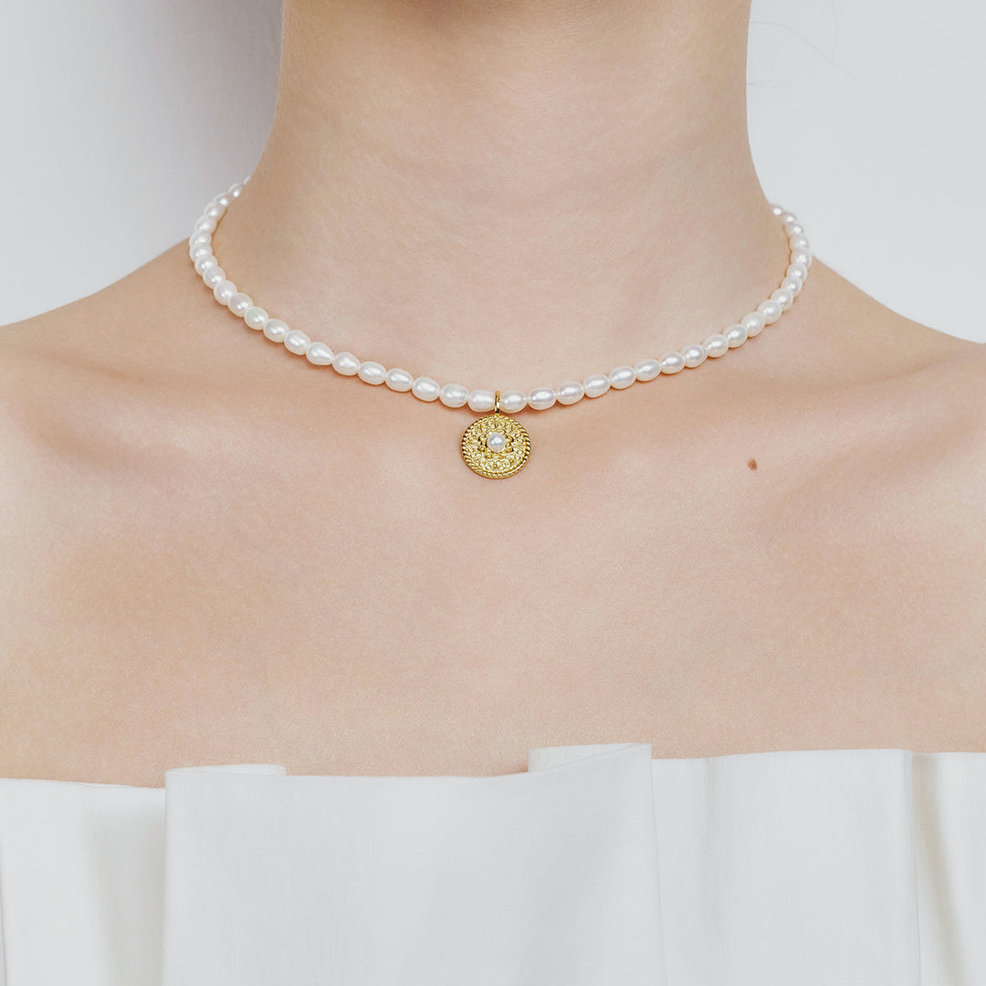 Asian Civilisations Museum Freshwater Pearl Necklace WN00702 | ACM Collection - PEARLY LUSTRE