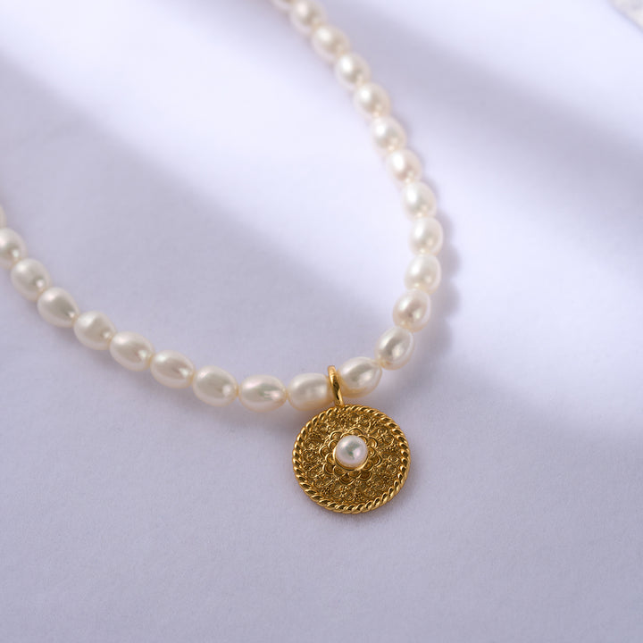 Asian Civilisations Museum Freshwater Pearl Necklace WN00702 | ACM Collection - PEARLY LUSTRE