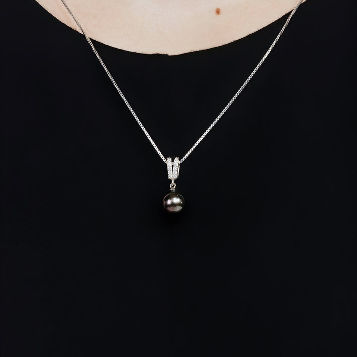 Elegant Tahitian Pearl Necklace WN00706 - PEARLY LUSTRE