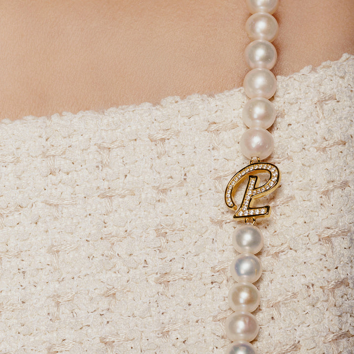 Elegant White Freshwater Pearl Necklace WN00708 - PEARLY LUSTRE