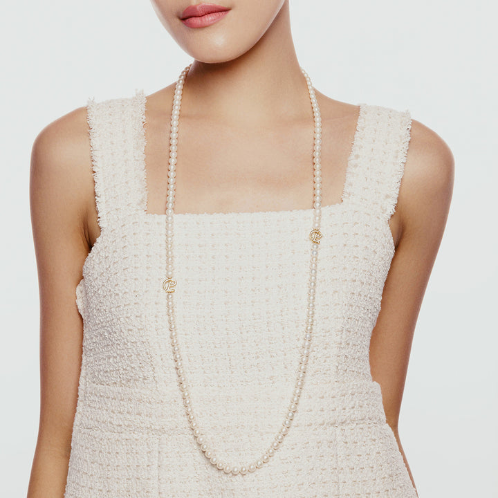 Elegant White Freshwater Pearl Necklace WN00708 - PEARLY LUSTRE
