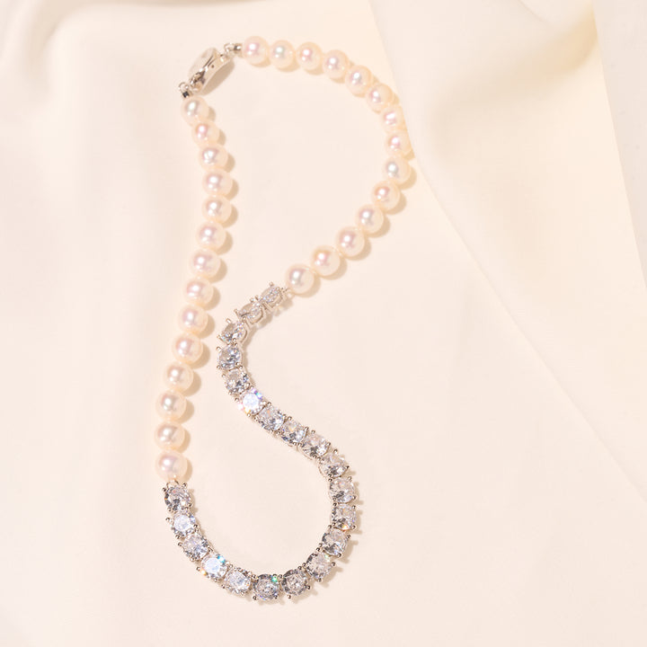 Top Lustre White Freshwater Pearl Necklace WN00710 - PEARLY LUSTRE