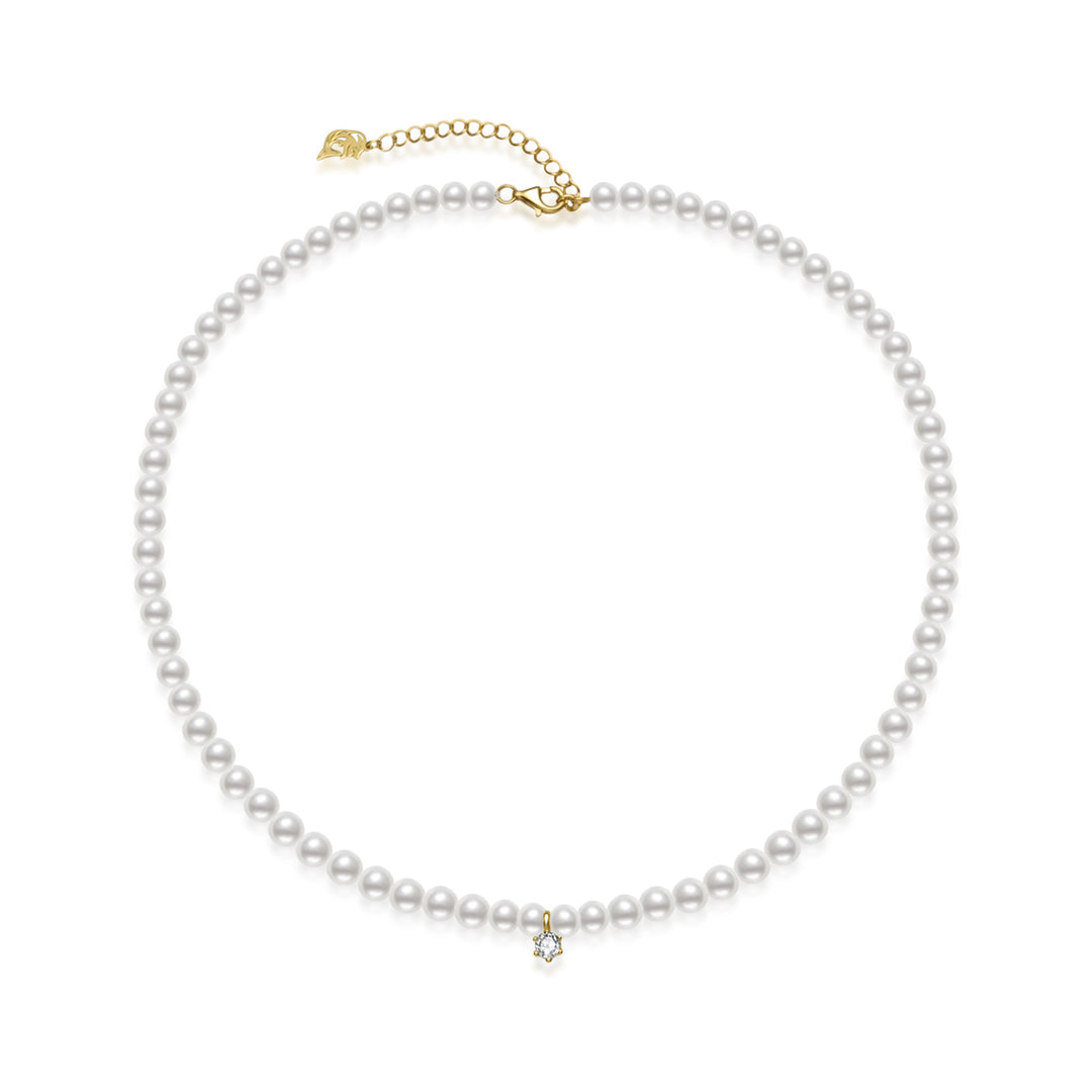 New Yorker Freshwater Pearl Necklace WN00721 - PEARLY LUSTRE