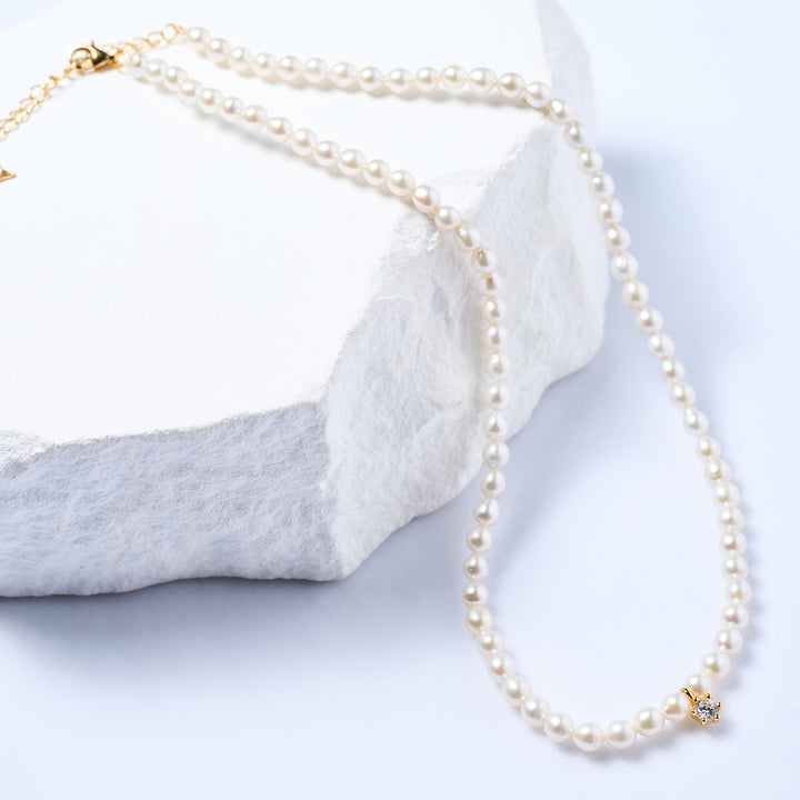 New Yorker Freshwater Pearl Necklace WN00721 - PEARLY LUSTRE