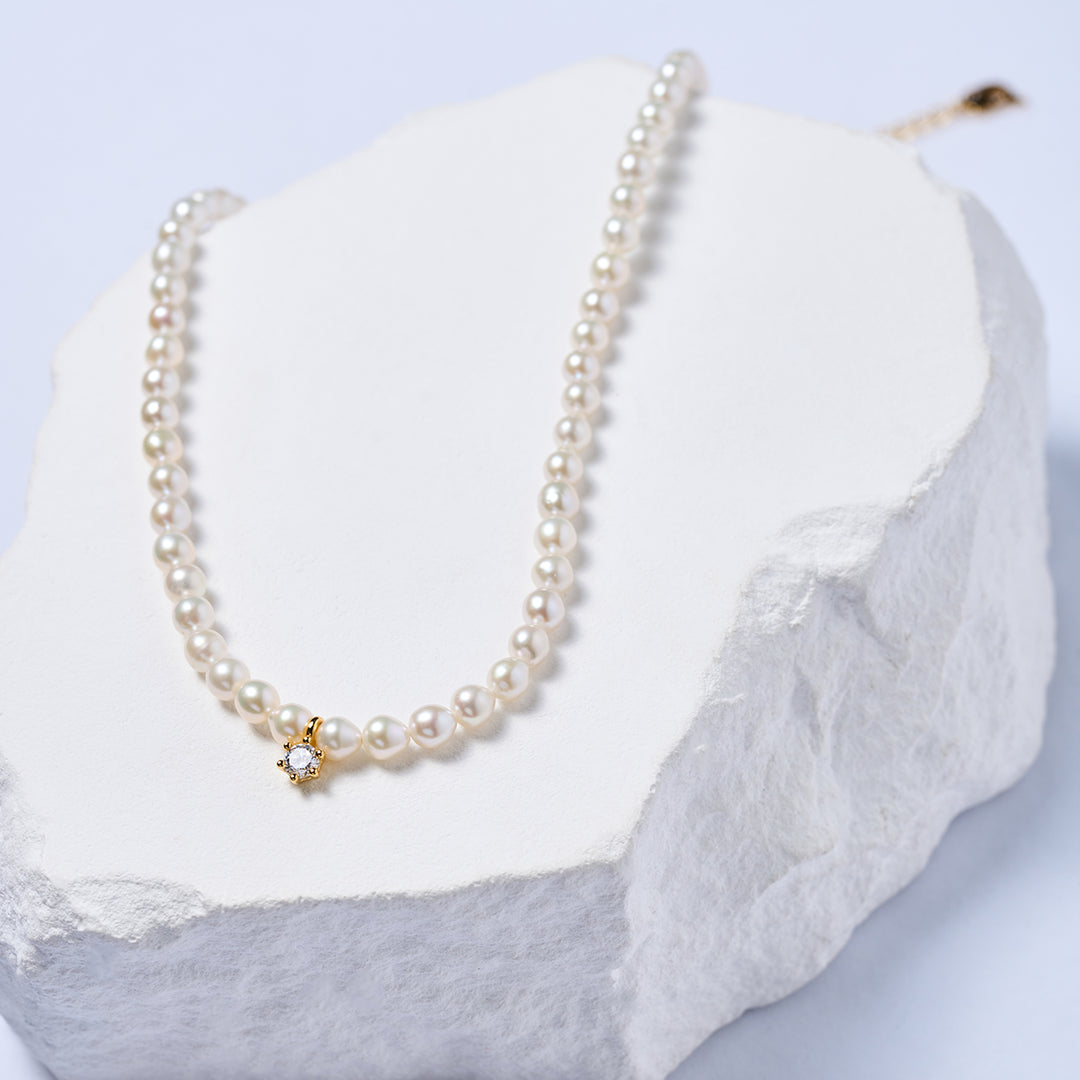 New Yorker Freshwater Pearl Necklace WN00721 - PEARLY LUSTRE