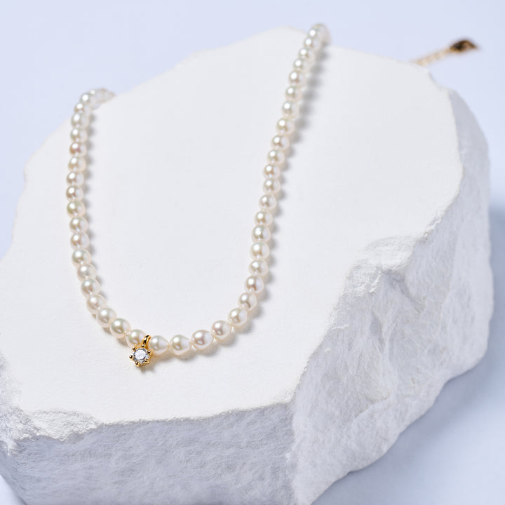 New Yorker Freshwater Pearl Necklace WN00721 - PEARLY LUSTRE