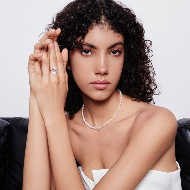 New Yorker Freshwater Pearl Necklace WN00724 - PEARLY LUSTRE