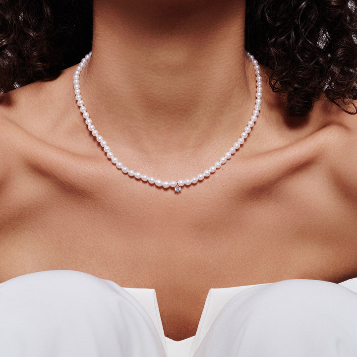 New Yorker Freshwater Pearl Necklace WN00727 - PEARLY LUSTRE