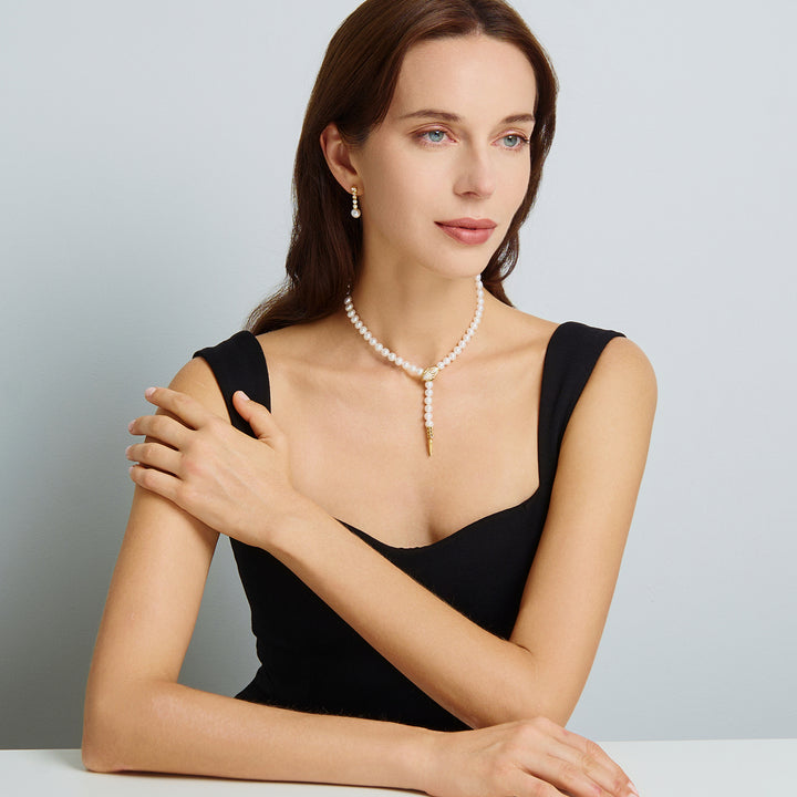 Freshwater Pearl Multi Style Necklace WN00731 | SAFARI - PEARLY LUSTRE