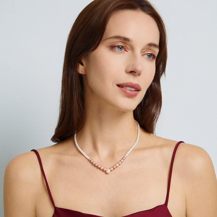 Top Grade Multi-color Freshwater Pearl Necklace WN00734 | HARMONY - PEARLY LUSTRE