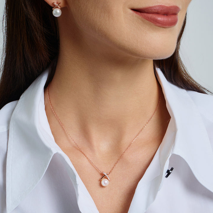 Top Grade Freshwater Pearl Necklace WN00739 | X Collection - PEARLY LUSTRE