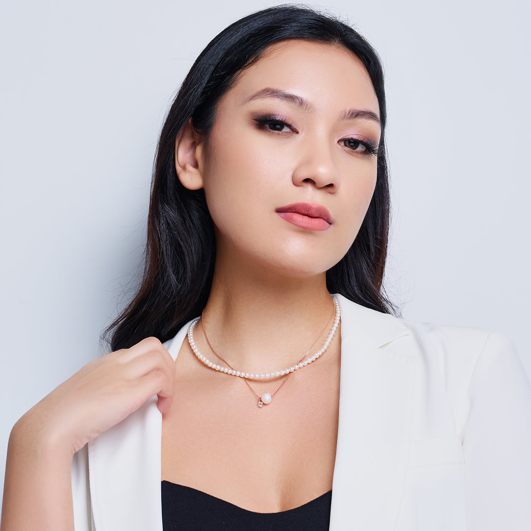 Interchangeable 8-9MM Freshwater Pearl Necklace WN00757 | POSSIBILITIES - PEARLY LUSTRE