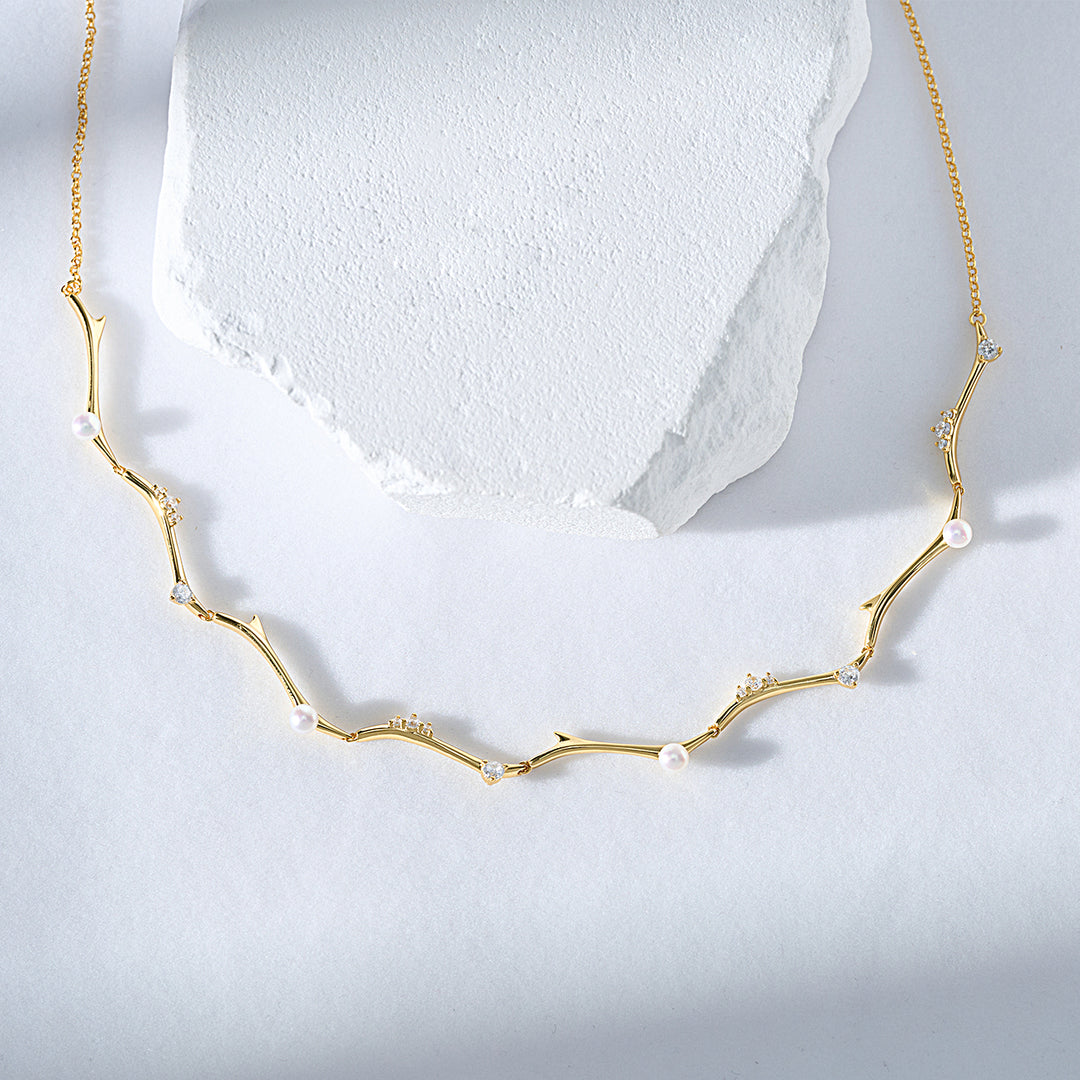 Top Grade Freshwater Pearl Necklace WN00772 | ROSE - PEARLY LUSTRE